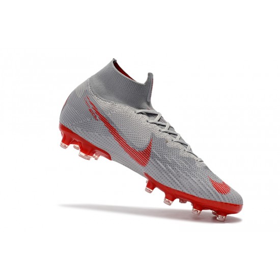 Kopačky Nike Mercurial Superfly VI 360 Elite AG Šedá Červené