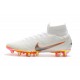 Kopačky Nike Mercurial Superfly VI 360 Elite AG Bílý Stříbrný oranžový