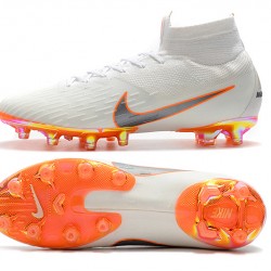 Kopačky Nike Mercurial Superfly VI 360 Elite AG Bílý Stříbrný oranžový