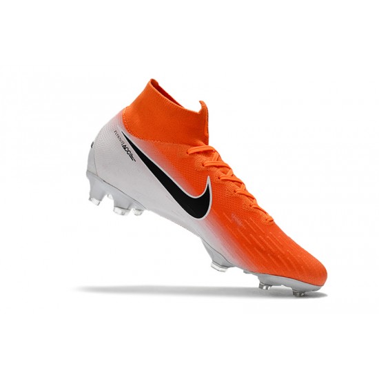 Kopačky Nike Mercurial Superfly VI 360 Elite CR7 FG oranžový Bílý Černá