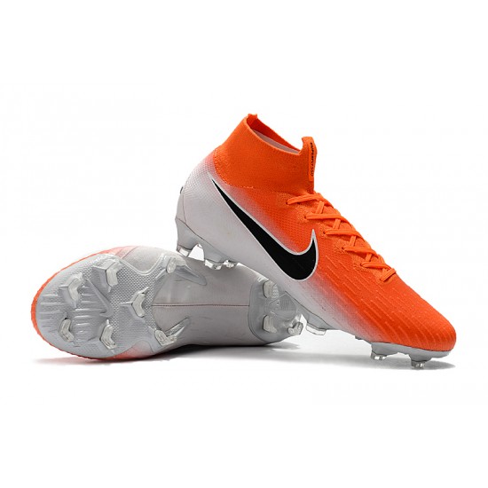 Kopačky Nike Mercurial Superfly VI 360 Elite CR7 FG oranžový Bílý Černá