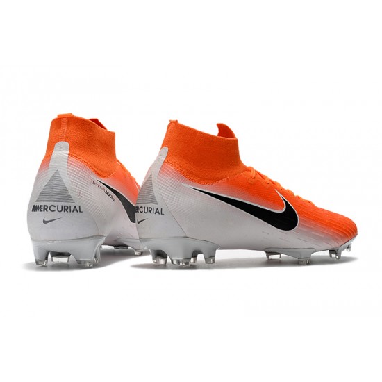 Kopačky Nike Mercurial Superfly VI 360 Elite CR7 FG oranžový Bílý Černá