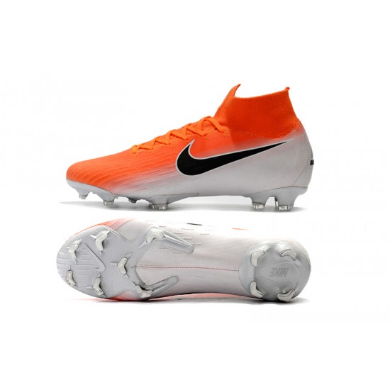 Kopačky Nike Mercurial Superfly VI 360 Elite CR7 FG oranžový Bílý Černá