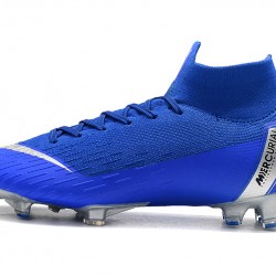 Kopačky Nike Mercurial Superfly VI 360 Elite FG MetVšechnoic Modrý Stříbrný