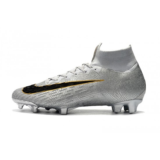 Kopačky Nike Mercurial Superfly VI 360 Elite FG MetVšechnoic Stříbrný Černá