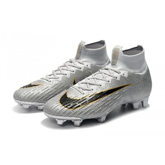 Kopačky Nike Mercurial Superfly VI 360 Elite FG MetVšechnoic Stříbrný Černá