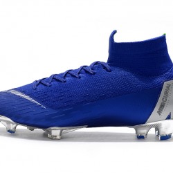 Kopačky Nike Mercurial Superfly VI 360 Elite FG MetVšechnoic Stříbrný Královská modrá