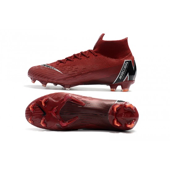 Kopačky Nike Mercurial Superfly VI 360 Elite FG Červené Černá