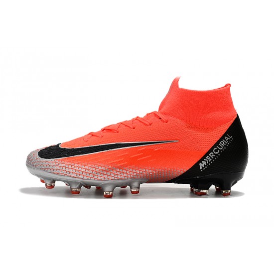 Kopačky Nike Mercurial Superfly VI Elite CR7 AG Červené Stříbrný