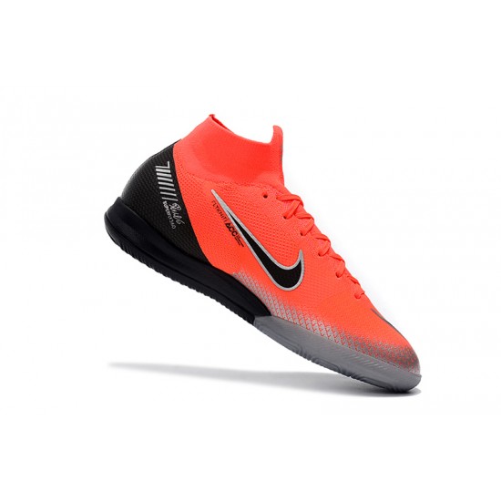 Kopačky Nike Mercurial Superfly VI Flyknit 360 Elite CR7 IC MD oranžový