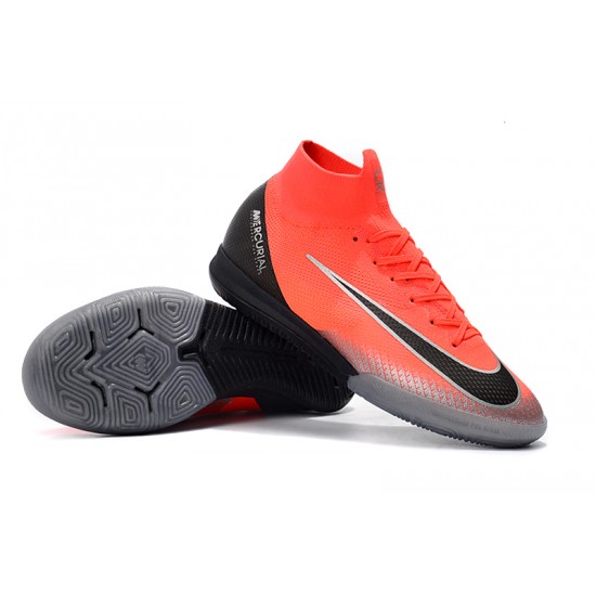 Kopačky Nike Mercurial Superfly VI Flyknit 360 Elite CR7 IC MD oranžový