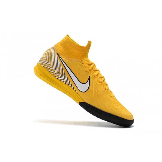 Kopačky Nike Mercurial Superfly VI Flyknit 360 Elite Neymar IN Žlutá Bílý