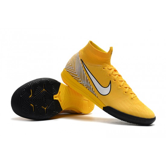 Kopačky Nike Mercurial Superfly VI Flyknit 360 Elite Neymar IN Žlutá Bílý