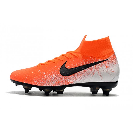 Kopačky Nike Mercurial Superfly VI Flyknit 360 Elite SG oranžový Bílý Černá