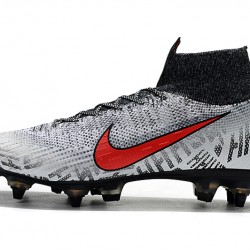 Kopačky Nike Mercurial Superfly VI Flyknit 360 Elite SG Stříbrný