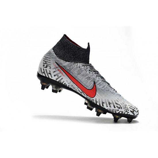 Kopačky Nike Mercurial Superfly VI Flyknit 360 Elite SG Stříbrný