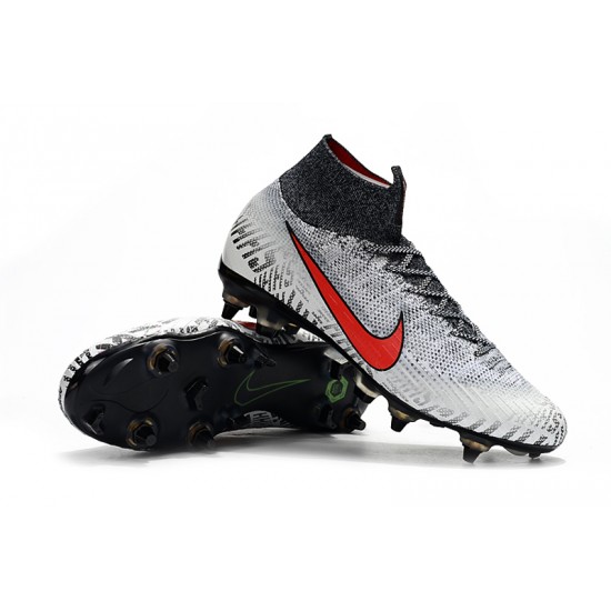 Kopačky Nike Mercurial Superfly VI Flyknit 360 Elite SG Stříbrný