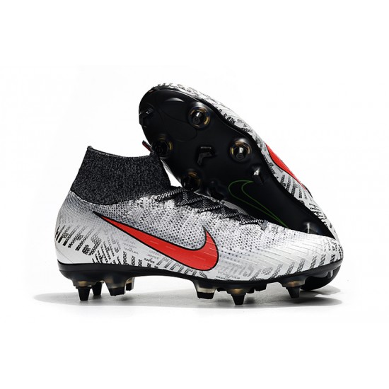 Kopačky Nike Mercurial Superfly VI Flyknit 360 Elite SG Stříbrný