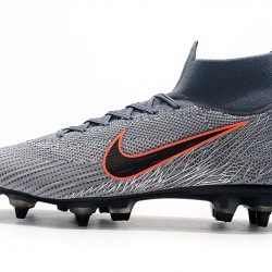 Kopačky Nike Mercurial Superfly VI Flyknit Elite SG AC Dark Šedá