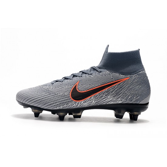 Kopačky Nike Mercurial Superfly VI Flyknit Elite SG AC Dark Šedá