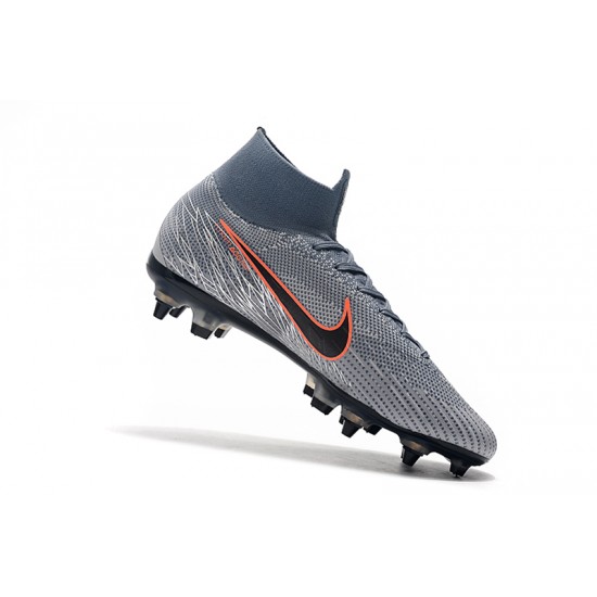 Kopačky Nike Mercurial Superfly VI Flyknit Elite SG AC Dark Šedá