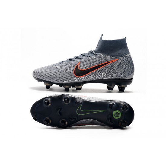 Kopačky Nike Mercurial Superfly VI Flyknit Elite SG AC Dark Šedá