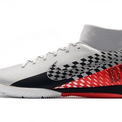 Kopačky Nike Mercurial Superfly VII Academy IC Stříbrný Červené Černá