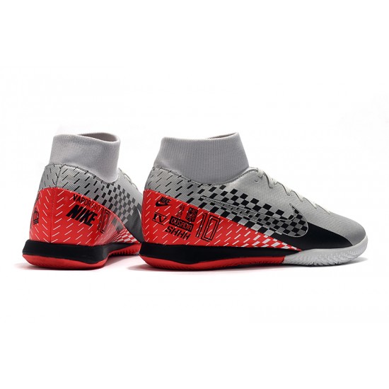 Kopačky Nike Mercurial Superfly VII Academy IC Stříbrný Červené Černá