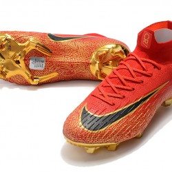 Kopačky Nike Mercurial SuperflyX VI 360 Elite CR7 FG Červené Gold