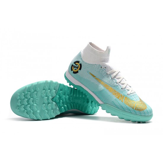 Kopačky Nike Mercurial SuperflyX VI Elite CR7 TF Bílý Zelená