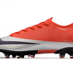 Kopačky Nike Mercurial Vapor 13 Elite AG Flyknit 360 Červené Stříbrný