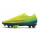 Kopačky Nike Mercurial Vapor 13 Elite FG Neon Zelená Modrý