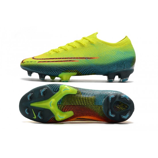 Kopačky Nike Mercurial Vapor 13 Elite FG Neon Zelená Modrý