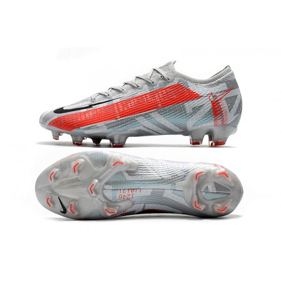 Kopačky Nike Mercurial Vapor 13 Elite FG Stříbrný Červené