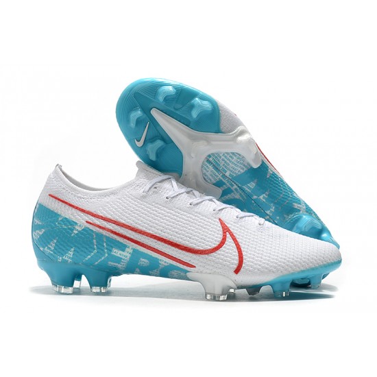 Kopačky Nike Mercurial Vapor 13 Elite FG Bílý Modrý Zelená