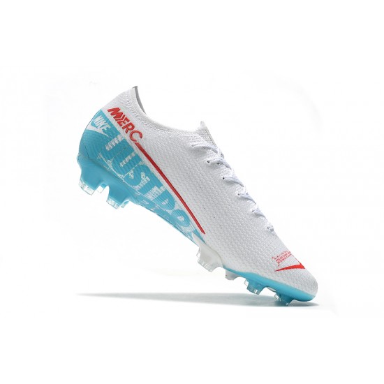 Kopačky Nike Mercurial Vapor 13 Elite FG Bílý Modrý Zelená