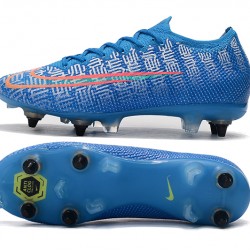 Kopačky Nike Mercurial Vapor 13 Elite SG-PRO AC Modrý Růžový