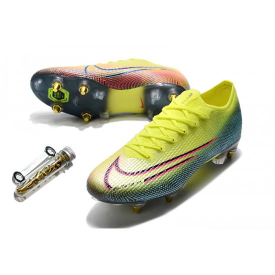 Kopačky Nike Mercurial Vapor 13 Elite SG-PRO AC Neon Zelená Modrý