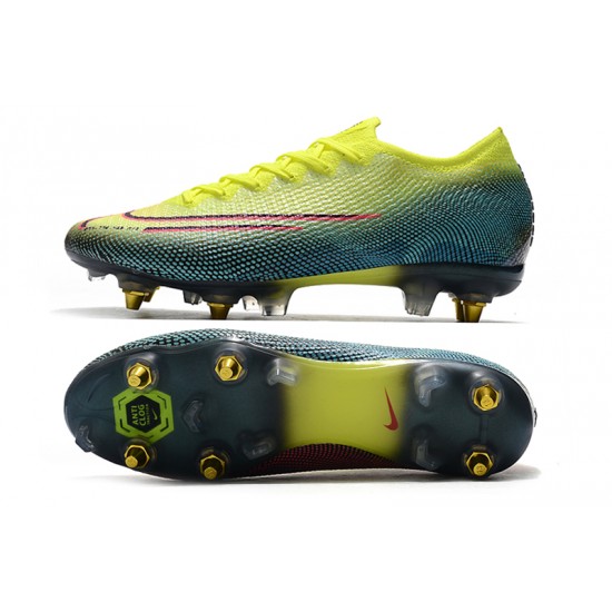 Kopačky Nike Mercurial Vapor 13 Elite SG-PRO AC Neon Zelená Modrý