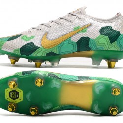 Kopačky Nike Mercurial Vapor 13 Elite SG-PRO AC Bílý Zelená Zlatý