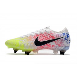 Kopačky Nike Mercurial Vapor 13 Elite SG-PRO AC Bílý Růžový Zelená