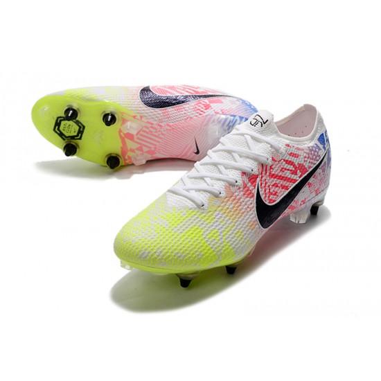 Kopačky Nike Mercurial Vapor 13 Elite SG-PRO AC Bílý Růžový Zelená