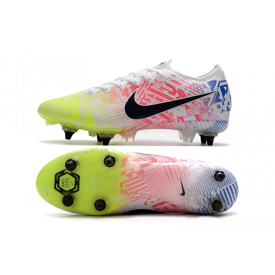 Kopačky Nike Mercurial Vapor 13 Elite SG-PRO AC Bílý Růžový Zelená