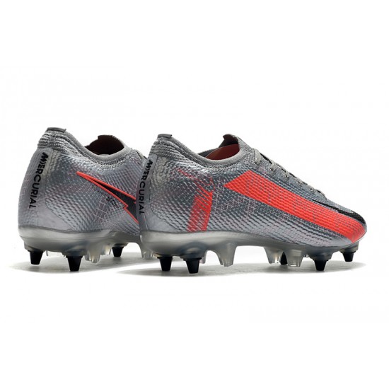 Kopačky Nike Mercurial Vapor 13 Elite SG-PRO AC MetVšechnoic Stříbrný Červené