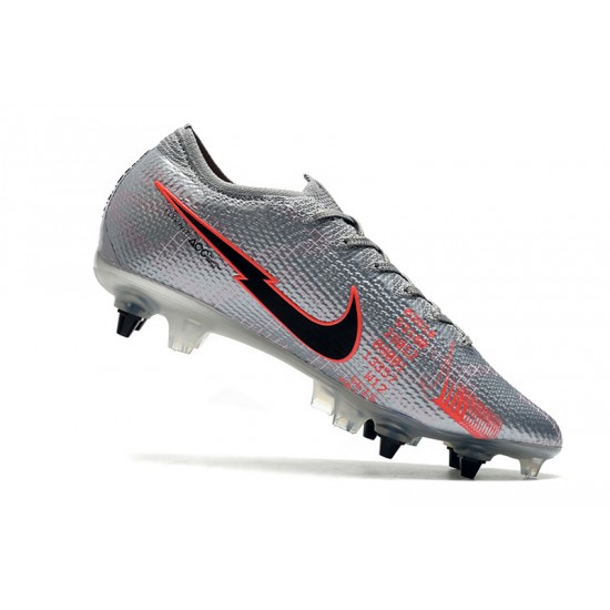 Kopačky Nike Mercurial Vapor 13 Elite SG-PRO AC MetVšechnoic Stříbrný Červené