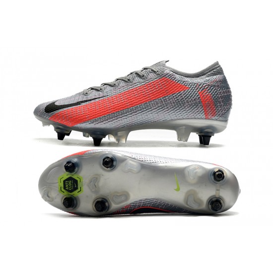 Kopačky Nike Mercurial Vapor 13 Elite SG-PRO AC MetVšechnoic Stříbrný Červené