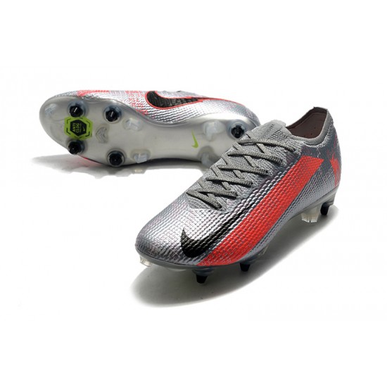 Kopačky Nike Mercurial Vapor 13 Elite SG-PRO AC MetVšechnoic Stříbrný Červené