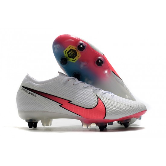 Kopačky Nike Mercurial Vapor 13 Elite SG-PRO AC Bílý Růžový Modrý