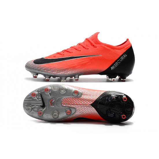 Kopačky Nike Mercurial Vapor VII Elite CR7 AG oranžový Stříbrný