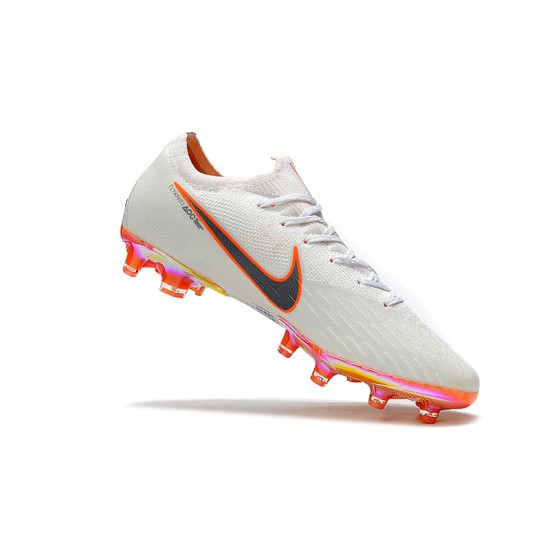 Kopačky Nike Mercurial Vapor XII Elite AG Bílý Stříbrný oranžový